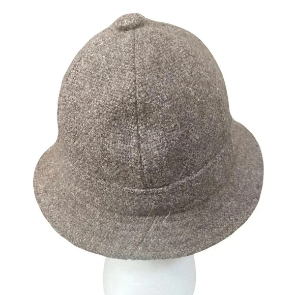 Vintage Studio Donegal Brown Wool Bucket / Bowler Hat - Picture 5 of 8